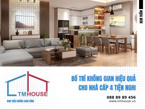 Bố trí không gian hiệu quả cho nhà cấp 4 tiện nghi
