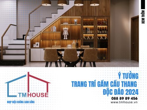 Ý tưởng trang trí gầm cầu thang độc đáo 2024